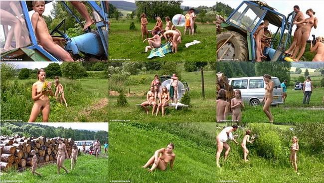 Outdoors beautiful nudism video